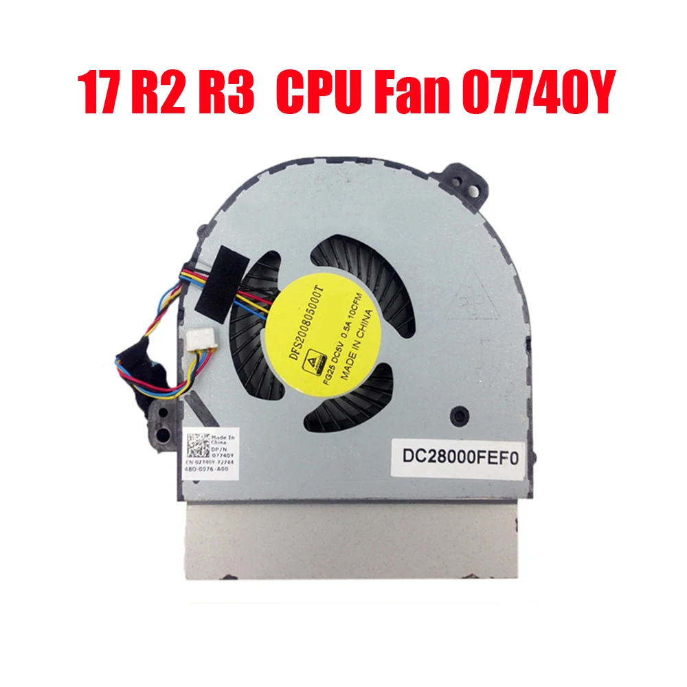 

CPU GPU Fan For Alienware 17 R2 R3 DFS200805000T FG25 07740Y 7740Y DFS200805000T FG26 0MYX41 MYX41 DFS200805000T FG79 0F7F42 New