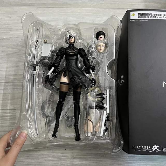 PLAY ARTS 17cm NieR : AUTOMATA 2B Action Figures MODEL SET ANIME Desk Top  Decorated - AliExpress