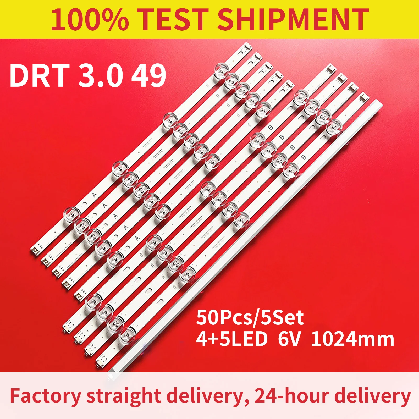 

50PCS 5set Led Strips for 49lb5500 49lb5500 49lb5600 49lb6200 49lf6400 Innotek DRT 3.0 49" A B 6916L 1944A 1945A