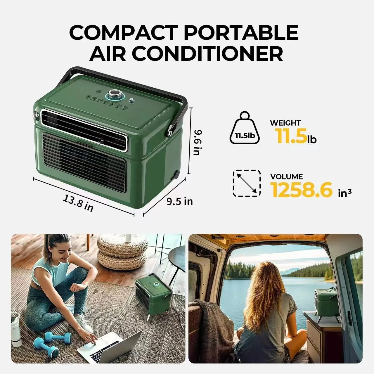 Camping Tent DC12V/24V 110-240V Portable Mobile AC AIR COOLERVehicle Mounted RV Truck Tent Camping Cooler Air Conditioner
