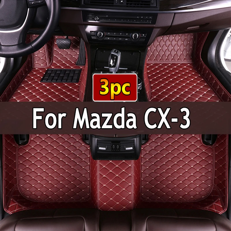 

Car Floor Mats For Mazda CX-3 CX3 DK 2016~2022 Leather Luxury Mat Protective Rug Carpet Set Auto Interior Parts Car Accessories