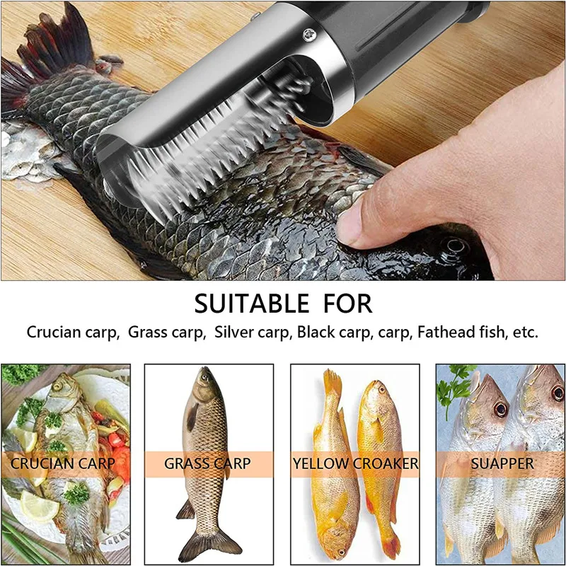 Electric fish scale remover Portable waterproof fish scraper usb