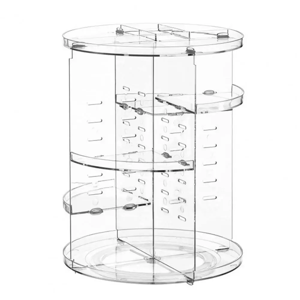 תיבת אחסון עבור מארגן קוסמטיקה עם חיסכון במקום ב-70%, מארגן איפור בנפח גדול עם עיצוב סובב 360 מעלות לוואניטי