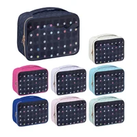 Fashion transparent nail polish storage box - 40 bottles travel set, durable polyester cotton material, suitable for nail lovers 1