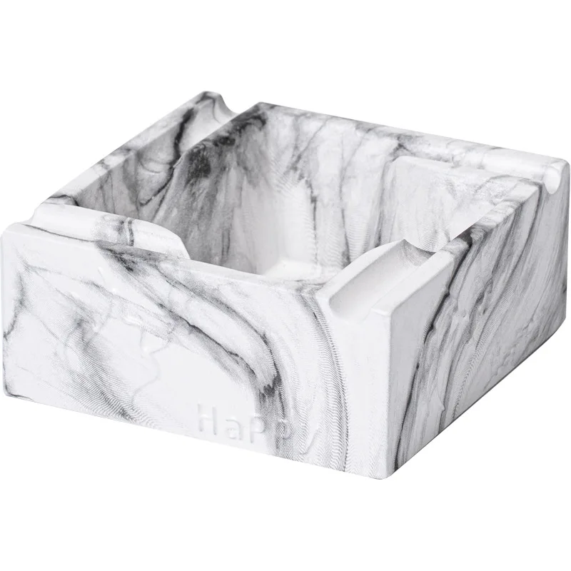 Silicone ashtray Creative Square Ashtray Resin Marble Cigar Thin Smoke Storage Box Anti-fly Ash Living Room Decoration Home Decoration Ornaments