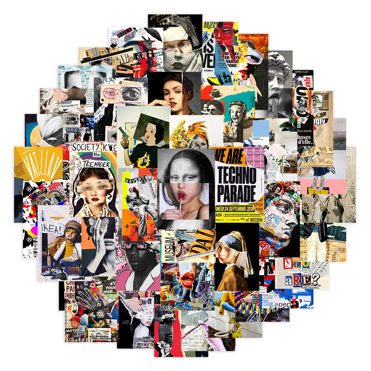 

10/50pcs Modern Art Aesthetic Stickers Laptop Fridge Guitar Luggage Phone Case Skateboard Scrapbook Car Sticker Kid Toy Gift