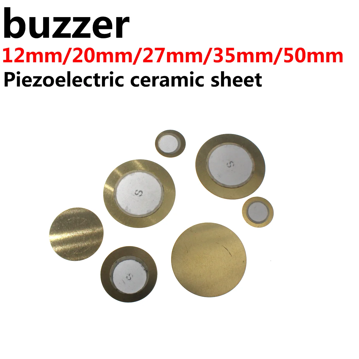 3 PCS 20mm Piezo Elements Sounder Sensor Trigger Drum Disc 6.5KHZ Filo Di Rame - Foto 6