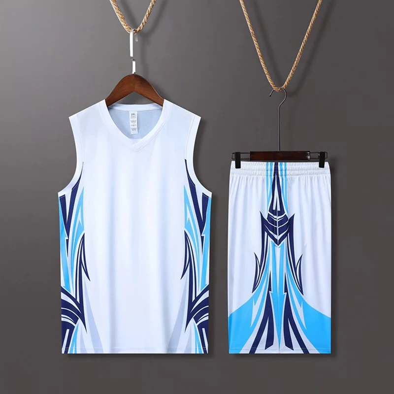 Quick Dry Breathable Men Basketball Jerseys Personalized DIY For Youth Adult Top And Shorts Set High Quality Fabric
