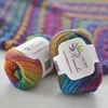 50g/ball Worsted Section-dyed Rainbow Yarn 100% Pure Wool Yarn for DIY Hand Knitting Crochet Shawl Scarf Thread XD003 1