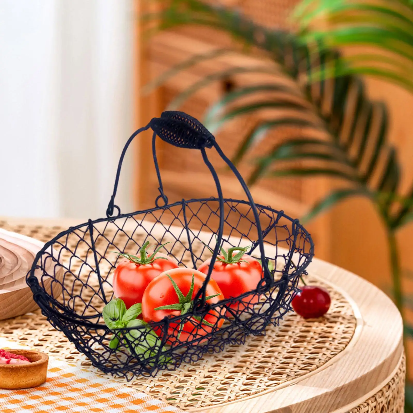 Fruit Bowl Basket Storage Basket Housewarming Gift Decorative Bread Vegetable Holder Fruit Holder Stand for Holiday