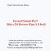 Curved Sweet Puff Thick Glass Straw Oil Burner Pipe 5.5inch 1