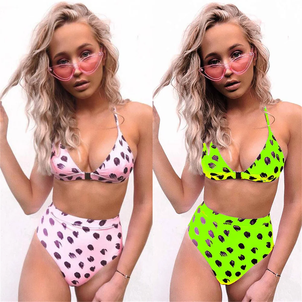 

Bikini 2023 Sexy Leopard High Waist Swimwear Swimsuit Women Bikinis Set Bathing Suit Beach Bikini Female Push Up Banadores Mujer