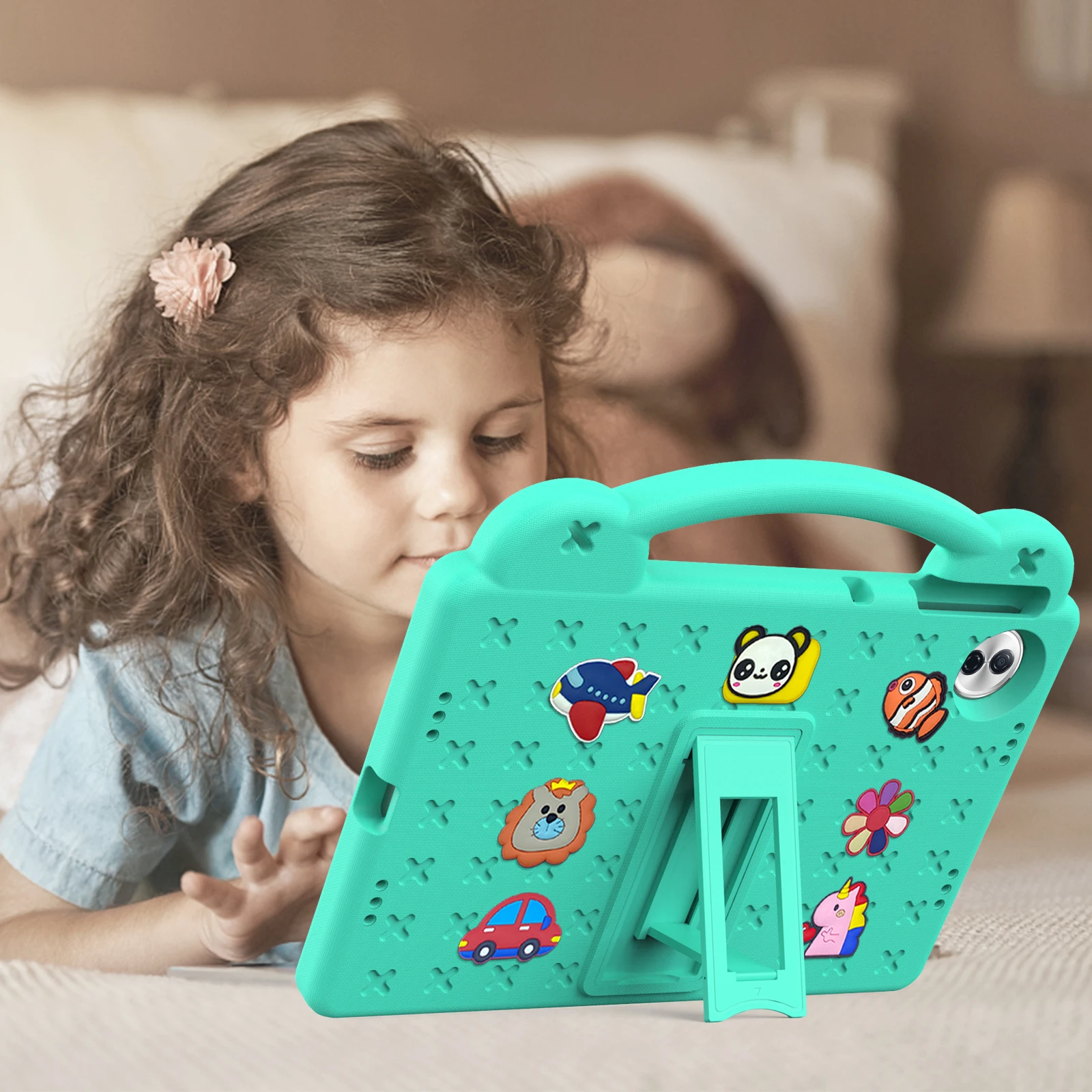 Durable EVA Bear Stand Kids Tablet Case - Shockproof Cover