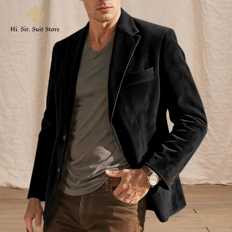 Suede Jacket for Men Premium Suede Leather Bomber Jackets Trucker Coat for Mens Hunting Jacket Lapel Collar Casual Sport Blazer