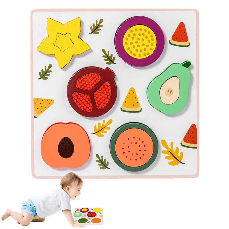 

Puzzle Toddler Fruit Puzzles STEM Learning Toys Fine Motor Skills Montessori Puzzles Early Educational Toy For Boys Girls