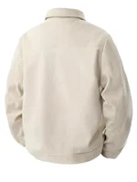Veste en velours côtelé pour hommes, mode décontractée, couleur unie, haut polyvalent, vêtements d'extérieur pour toutes les occasions 3