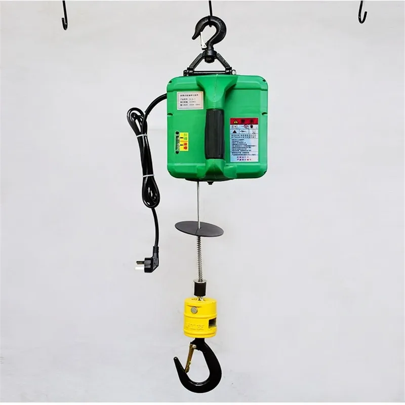 

500KG Portable Electric Winch Hand Winch Traction Block Electric Steel Wire Rope Lifting Hoist Towing Rope Manganese Steel