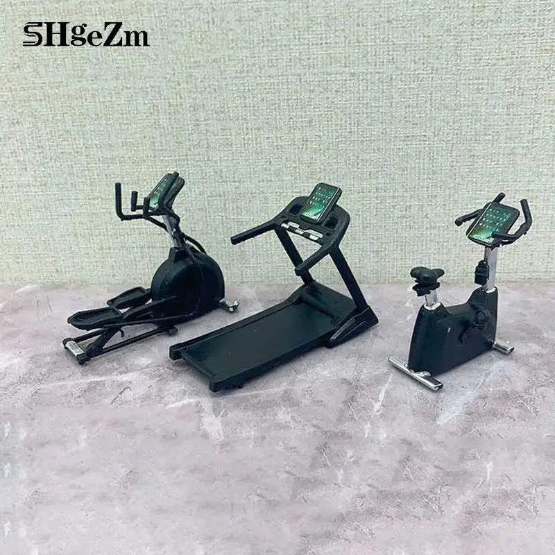 

1:60 Scale Mini Dollhouse Treadmill Miniatures Furniture Doll House Running Machine For Doll House Sports Scene Decoration