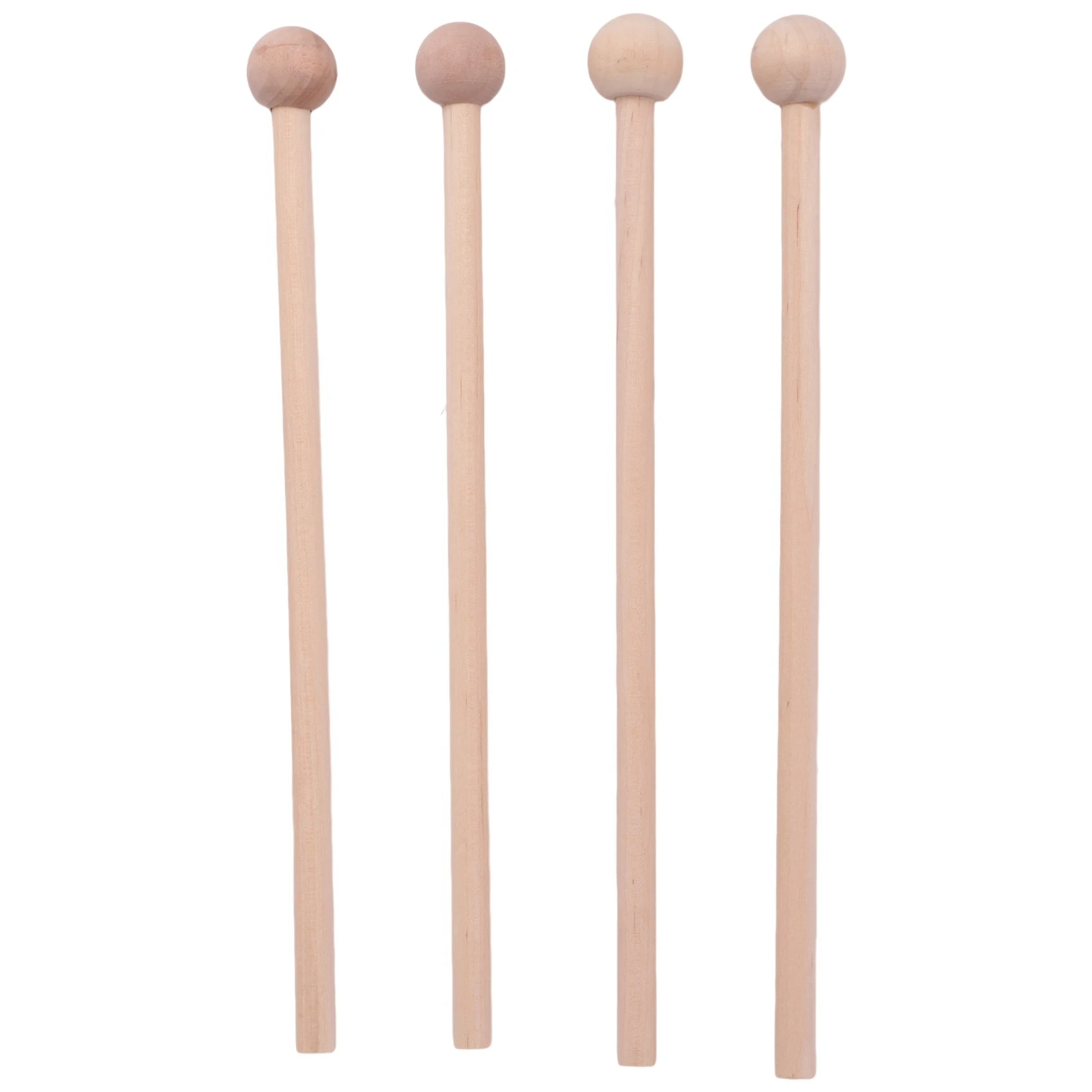 B48B-2 Pair Wood Mallets Percussion Sticks for Energy Chime, Xylophone, Wood Block, Glockenspiel and Bells