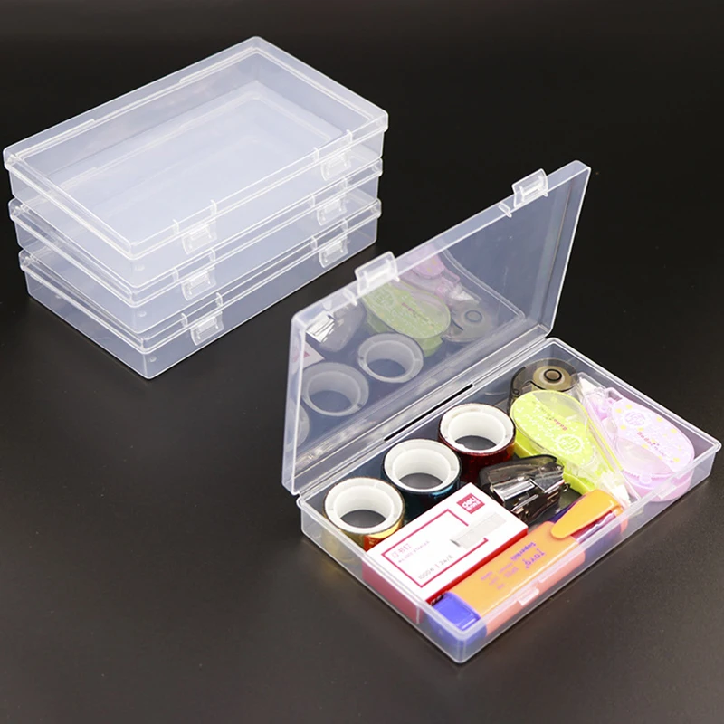 1/3 Pcs Clear Plastic Pencil Boxes, Translucent Pencil Boxes For