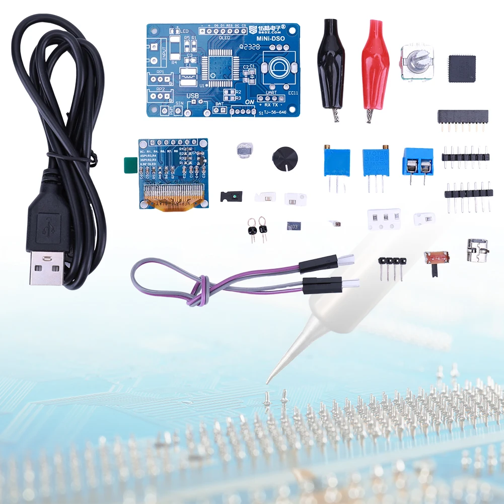 미니 DOS LCD 오실로스코프 키트, STC8K8A 단일 칩 디지털 오실로스코프 키트, DIY 부품, 마이크로 컴퓨터 전자 용접 훈련
