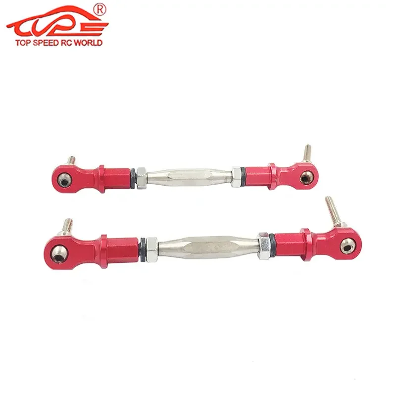 Upgrade Alloy Steering Turnbuckle Tie Rod 2pcs for 1/5 Rc Car HPI ROFUN BAHA ROVAN King Motor BAJA 5B 5T 5SC Buggy Truck Parts