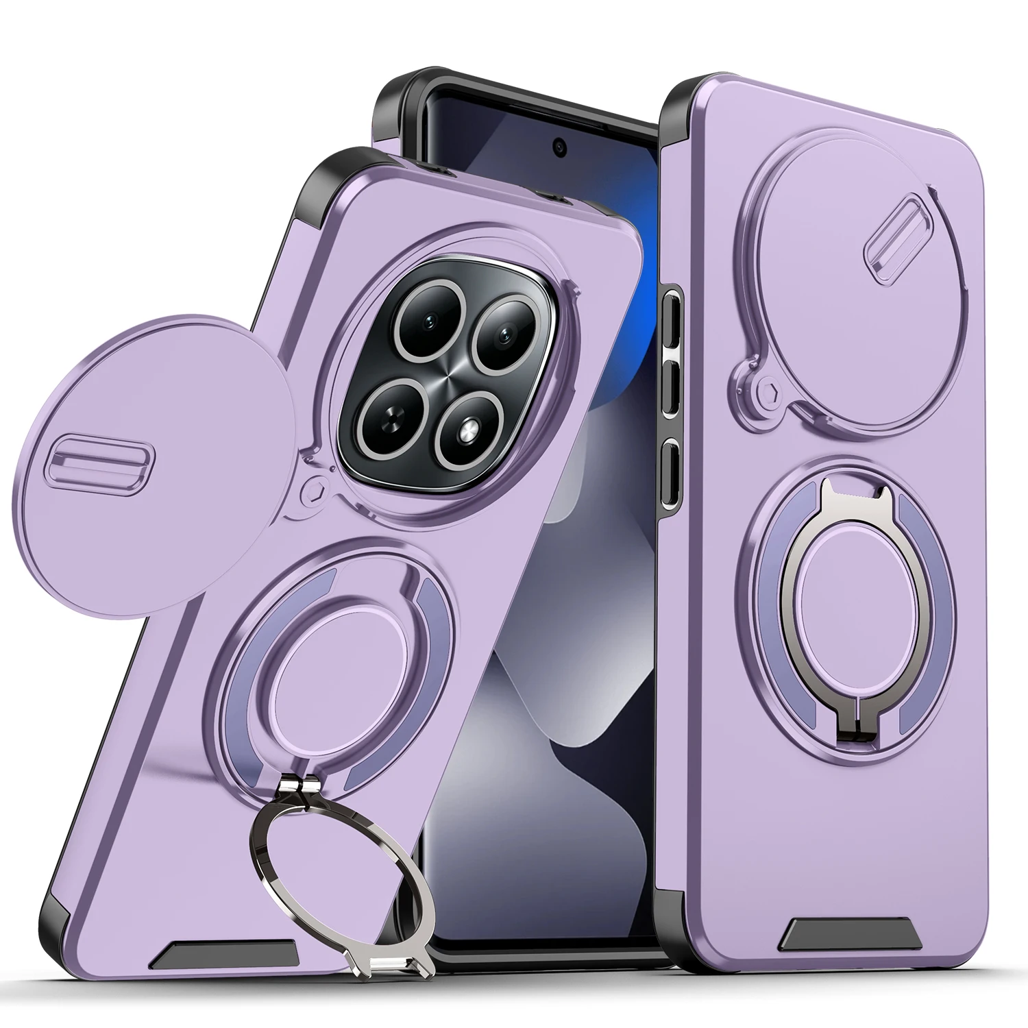 New Armor Case with Slide Lens Protection and Magnetic Ring Holder