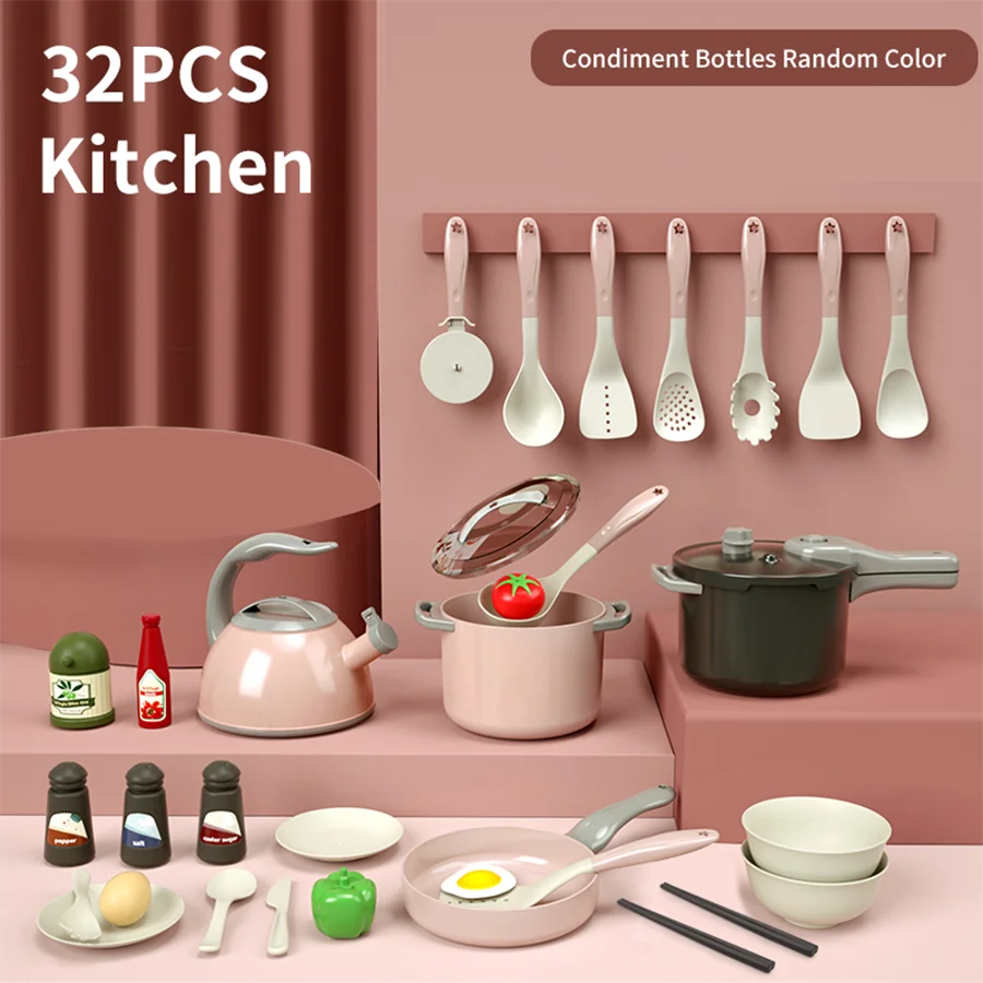 DIY Pretend Play Simulation Pretend Play House Cut Vegetable Cooking Game Set Child Enlightenment Fun Toy Children Gifts 4