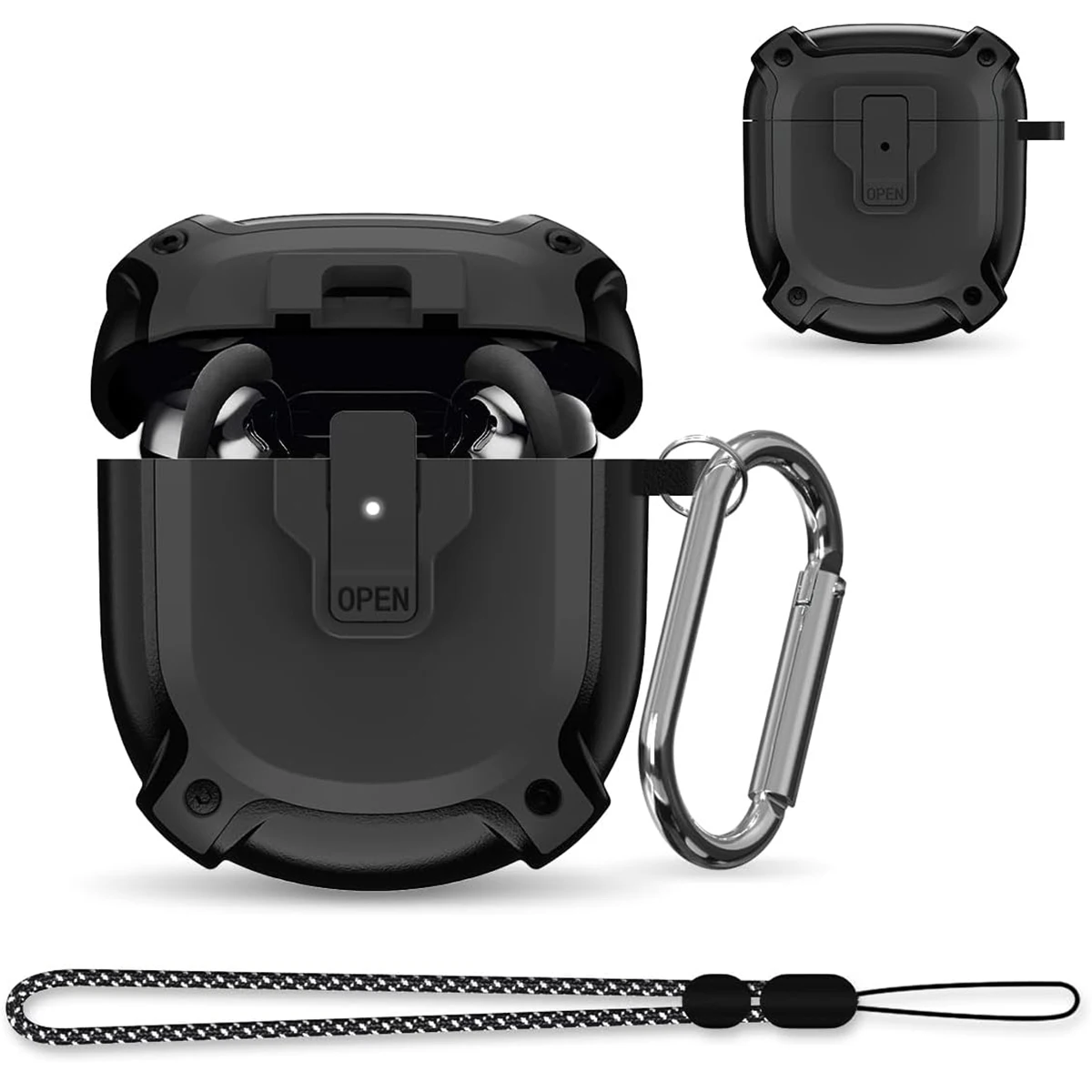 Custodia Sicura Per Bose Quietcomfort Earbuds Ii 2022 E Bose Quietcomfort Ultra 2023 Con Cordino A Moschettone