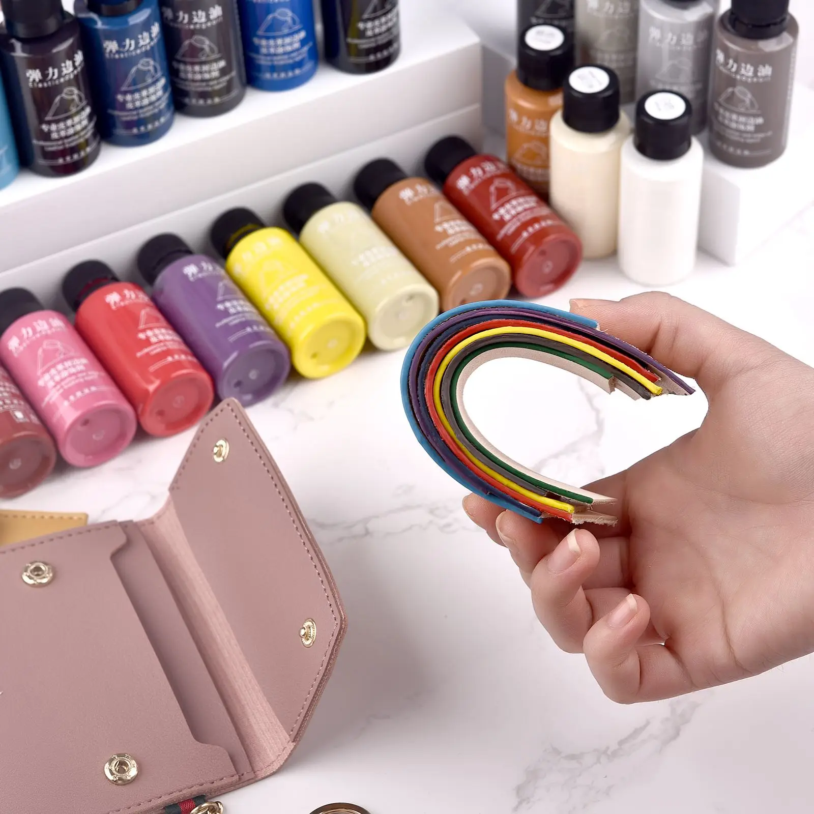 30ml Matte Elastic Edge Sealing Oil Leather Dye Diy Leather Edge Paint Goods Renovation Trimming Sealing Pigment