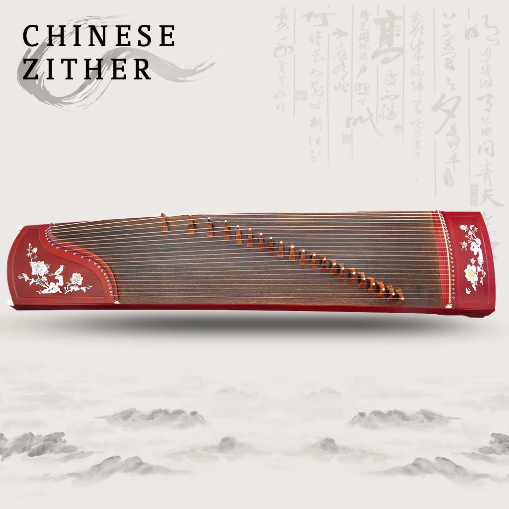 OrientalMusicSanctuary Paulownia Travel Guzheng Rosewood chino Guzheng Rosy sándalo Zither Koto concierto Grade Set