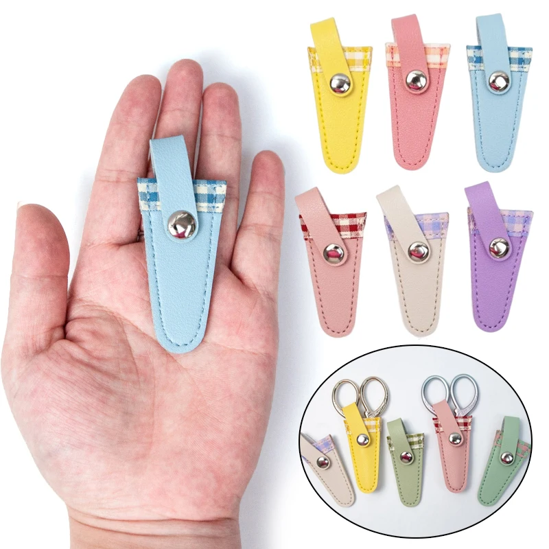 Scissors Protective Cover Colorful Lattice For Embroidery Scissors