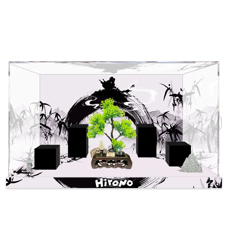 Acrylic Display Case Dustproof Storage Box for Figurines Collectibles Hirono X CLOT Series Small Wild Bubble Home Decor