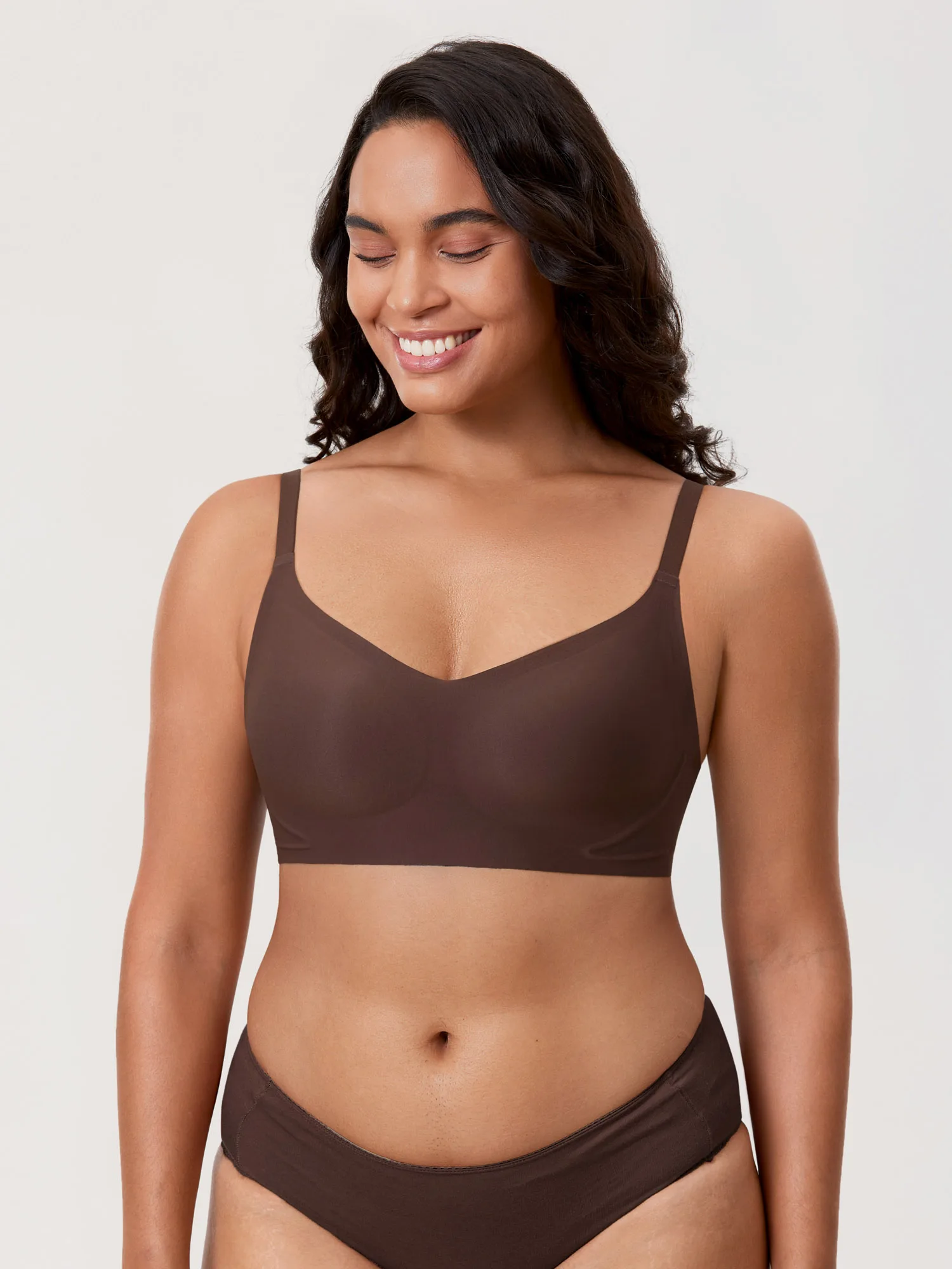 Women's Seamless Wireless Bra Plus Size Invisible Bralette