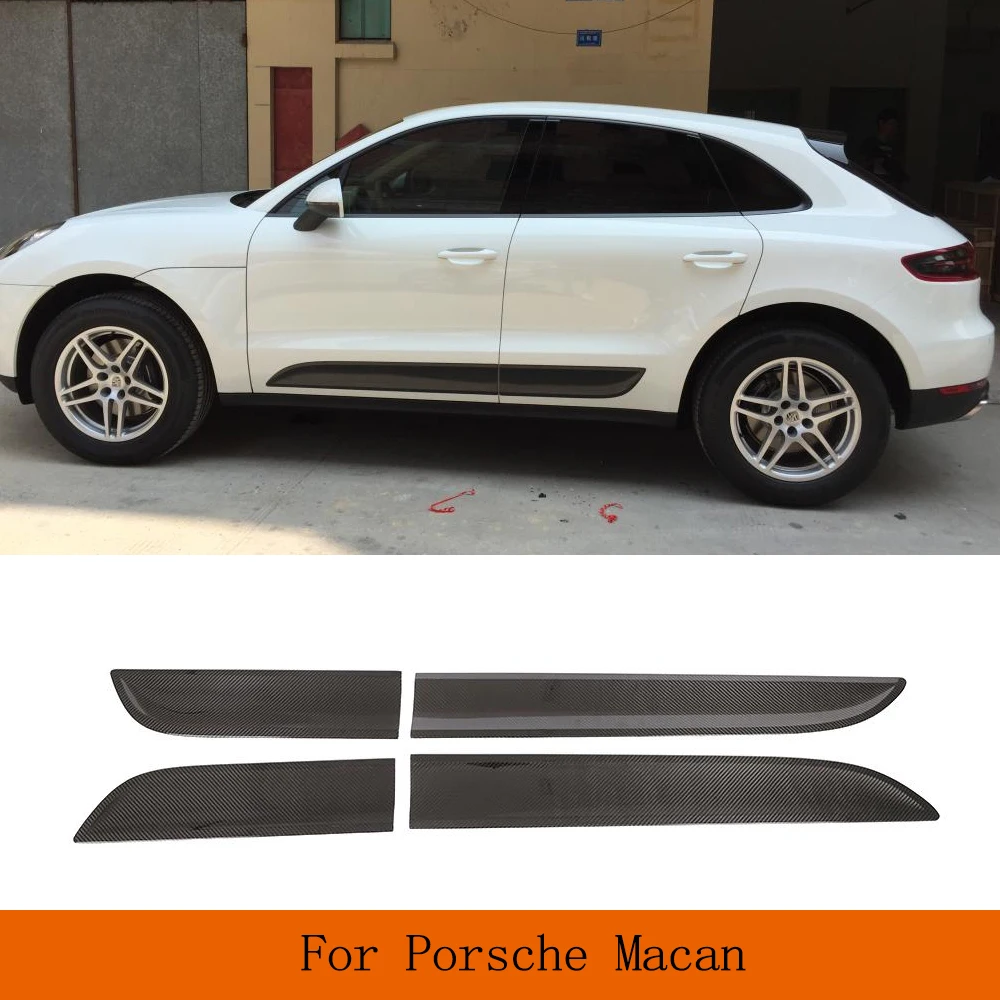 

Prepreg сухое углеродное волокно, боковая дверь автомобиля, протектор отделки для Porsche Macan 2014-2020, отделка дверной панели, боковые юбки, литье, отделка