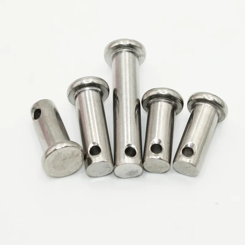 M3 M4 M5 M6 M8 M10 304Stainless Steel 304 Shaft Flat Head Pins with Hole Positioning Cylindrical Clevis Bolt328