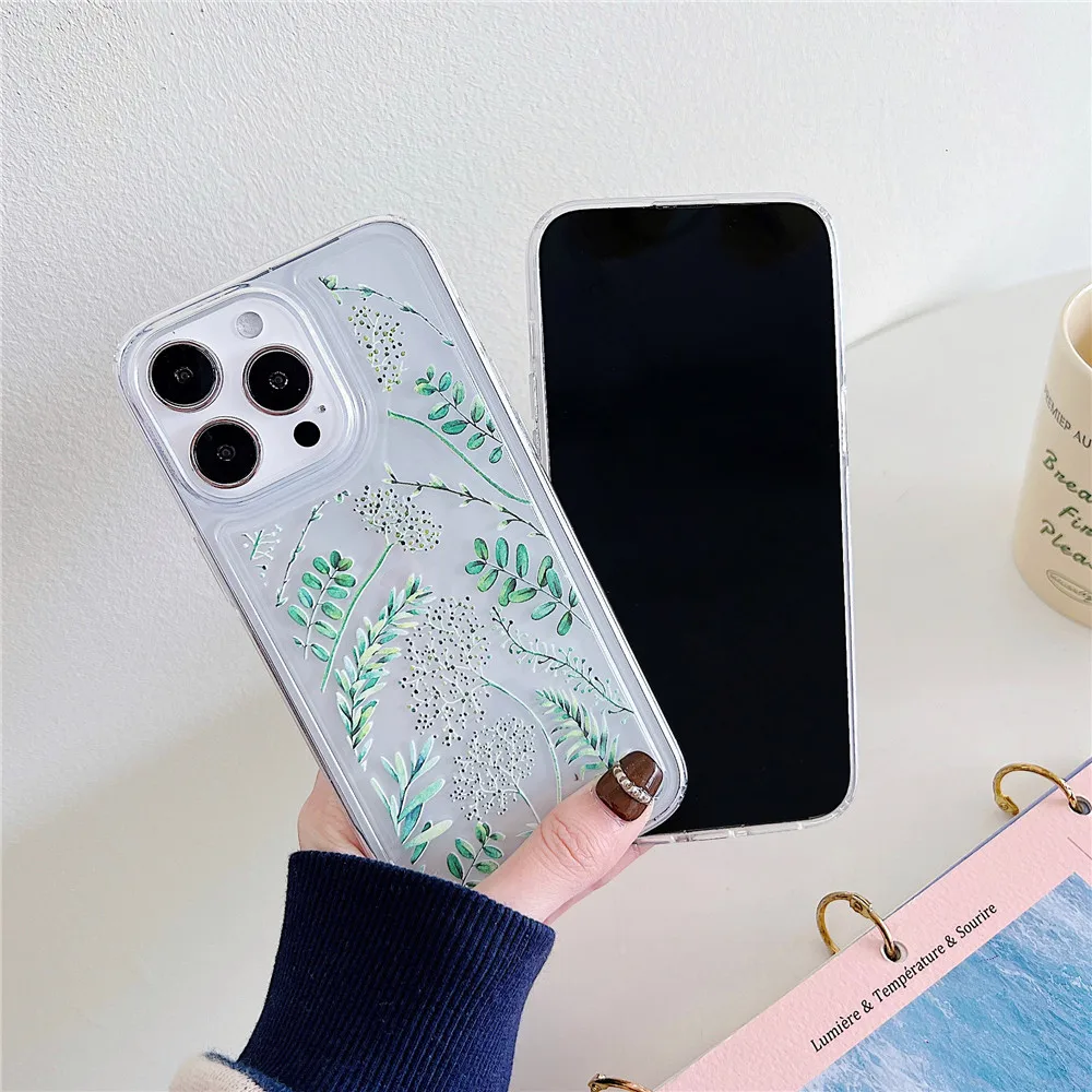 Flower Phone Case Soft Silicone Shockproof Cover For Iphone_voghion.com