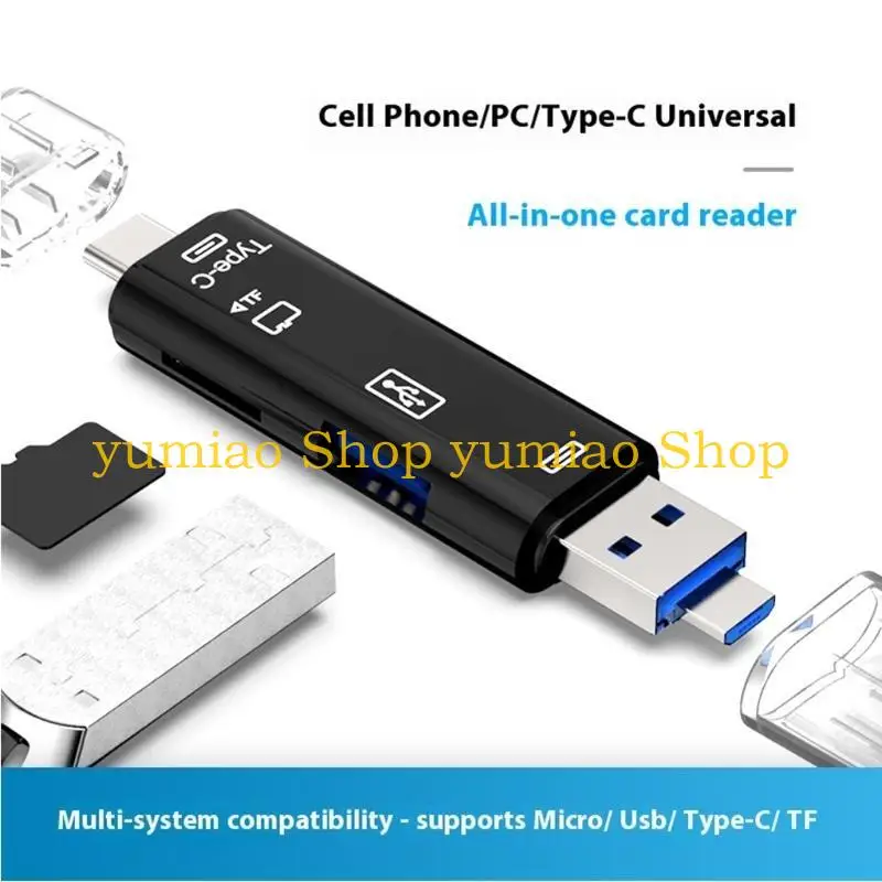 587b 5 in 1 다기능 카드 리더 USB 유형 C 메모리 카드 리더 어댑터 스마트 폰 태블릿 노트북 컴퓨터 도크