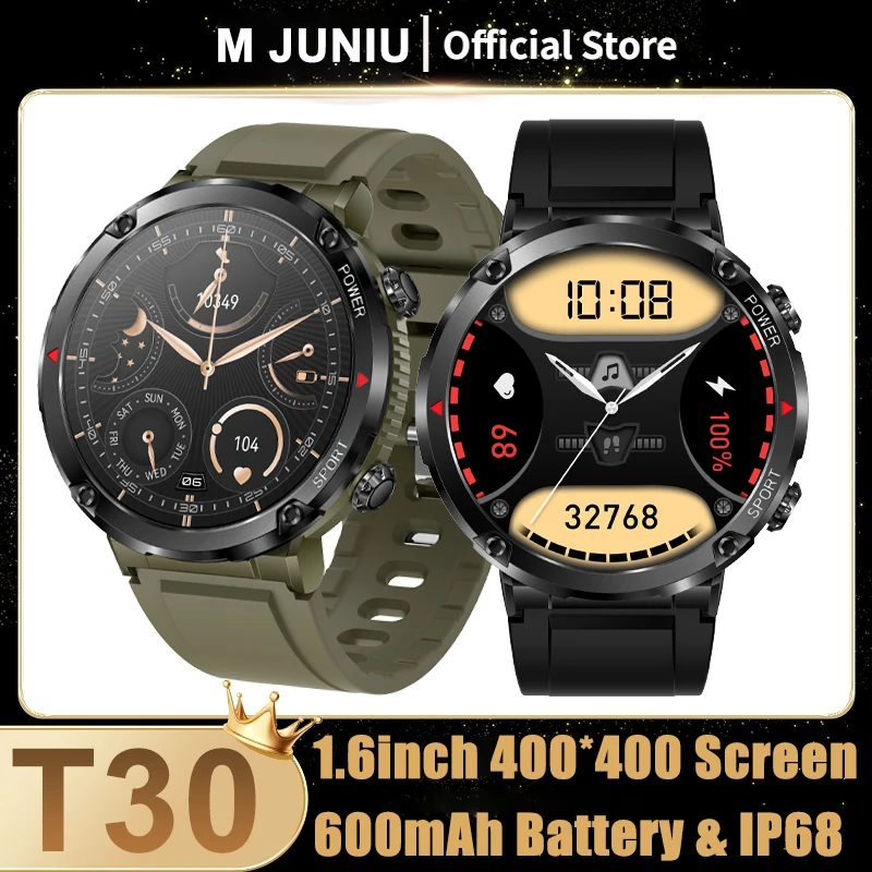 Смарт-часы T30, 1,6 дюйма, 400*400, водостойкие IP68