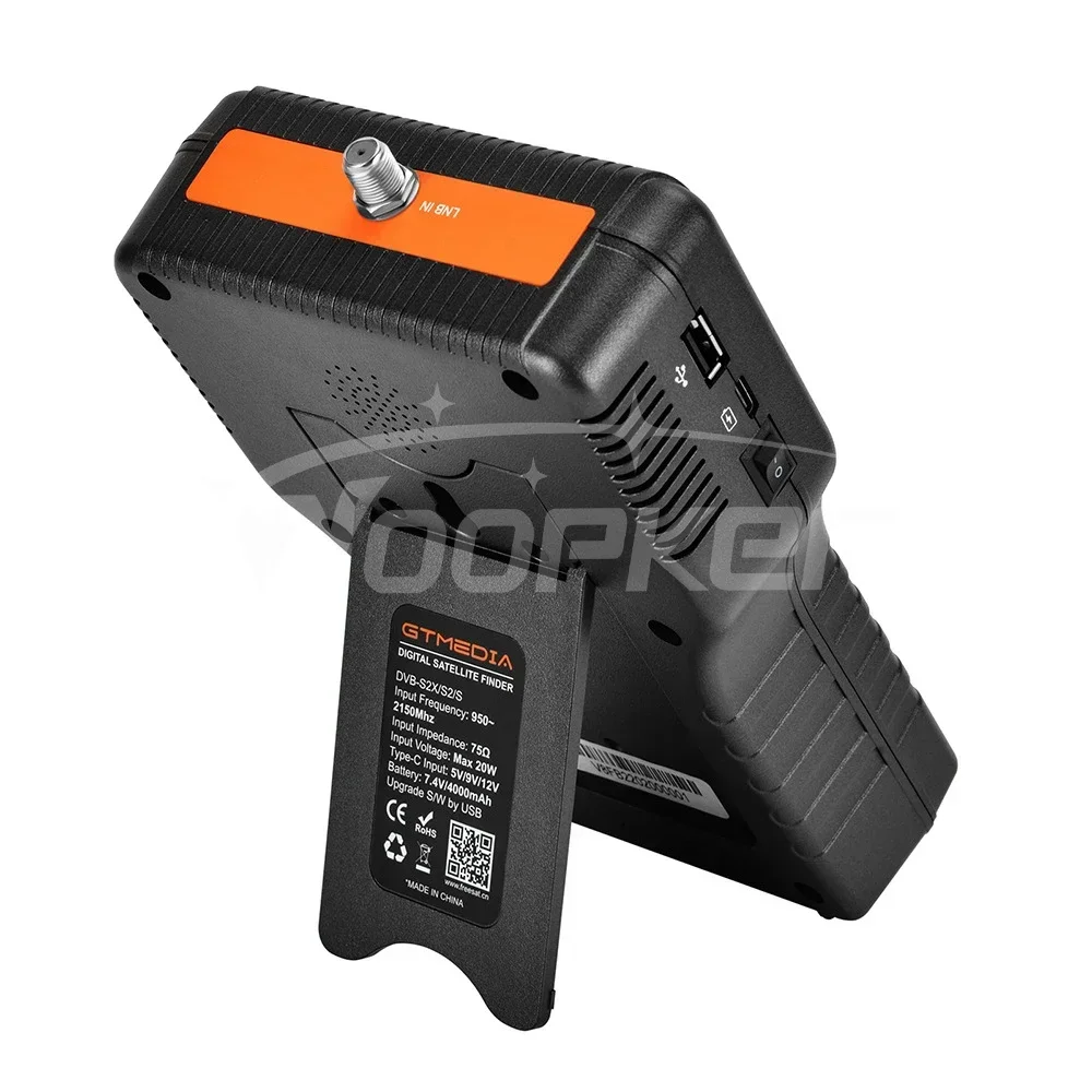 V8 Finder Max Satellite TV Signal Finder DVB-S/S2/S2X H.264/H.265 (8 bit) Satellite Meter 4.3 inch LCD Gtmedia TV tuners