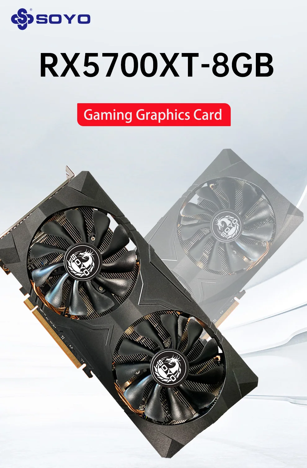 Description Picture 2 of itemSOYO Full New AMD Radeon RX5700XT 8GB Gaming Graphics Card GDDR6 Video Memory 256Bit PCIEx16 4.0 for Desktop Computer Video Card