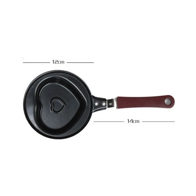 1pc Heart Shaped Mini Cast Iron Frying Pan For Cooking Eggs