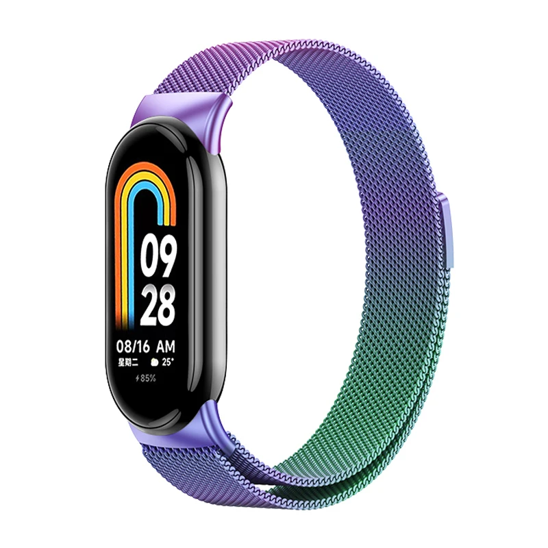 حزام ساعة ميلانيزي لساعة Xiaomi mi band 9 من الفول...