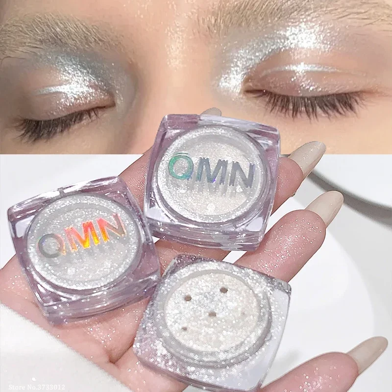 1PC Shimmer Fairy Powder White Pink Glitter Loose Highlighter Sparkling Powder Face Body Makeup Bronzer Illuminator Cosmetic 4