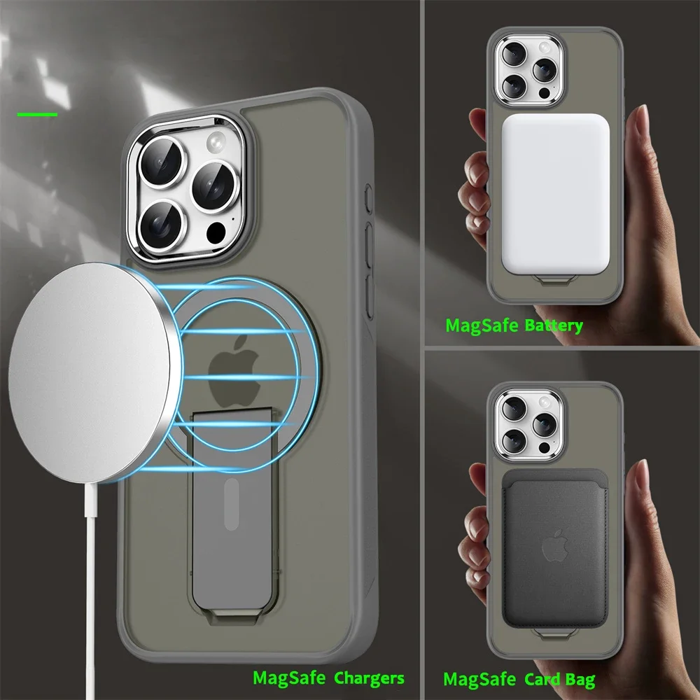 Premium Folding Magnetic Phone Case with Matte Translucent Back Cover