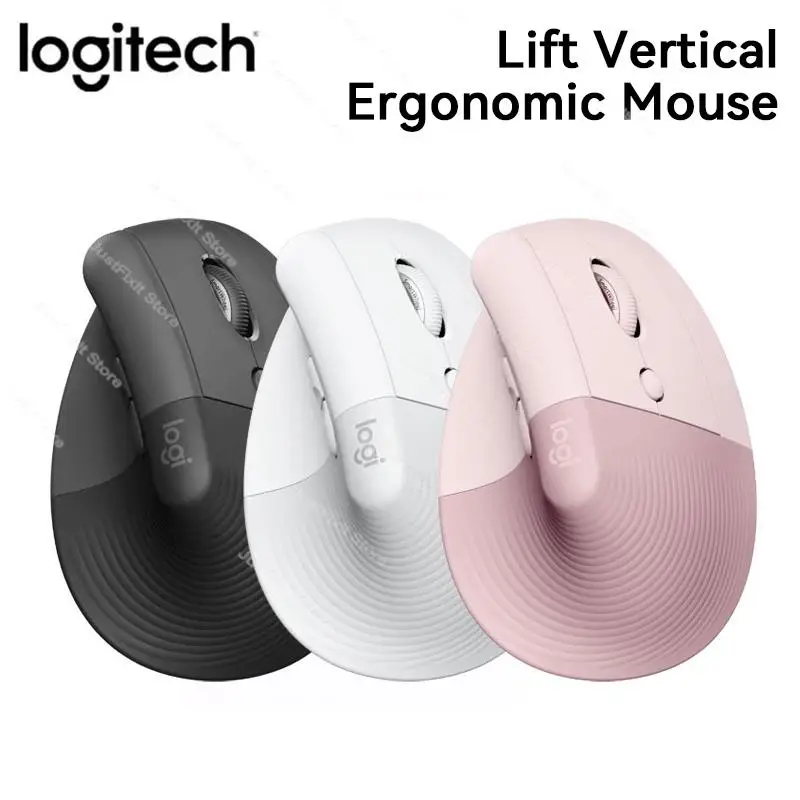 

New Logitech Lift Vertical Ergonomic Mouse Wireless Bluetooth 6 Buttons Office Mouse 4000DPI Gaming Mice for Laptop/PC/Mac/iPad