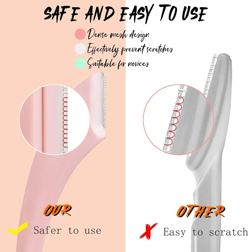 Eyebrow Trimmer Blade 3Pcs Shaping Cut Portable Eye Brow Epilation Hair Removal Cutters Woman Safety Face Shaver Makeup Tools eyebrow trimmer blade