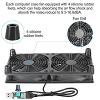 Router Cooling Fan DIY PC Cooler TV Box Wireless Silent Quiet DC 5V USB Power 120mm 240mm Fan 12CM W/Screws Protective Net - Image 2