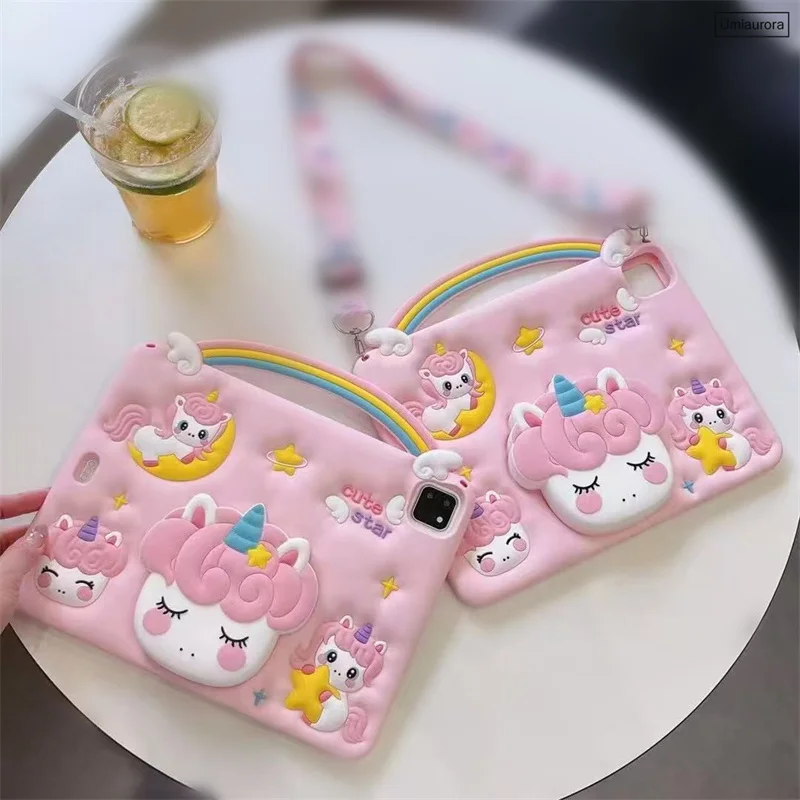 Kids Cartoon Silicone Tablet Case with Stand Feature
