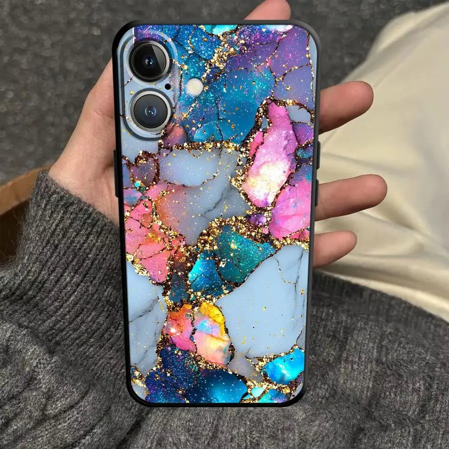 Colored Marble Design Phone Cover Case
